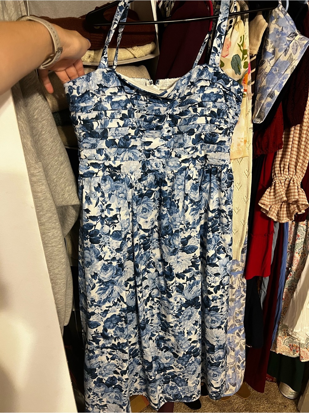 Abercrombie Blue and White Floral Sundress